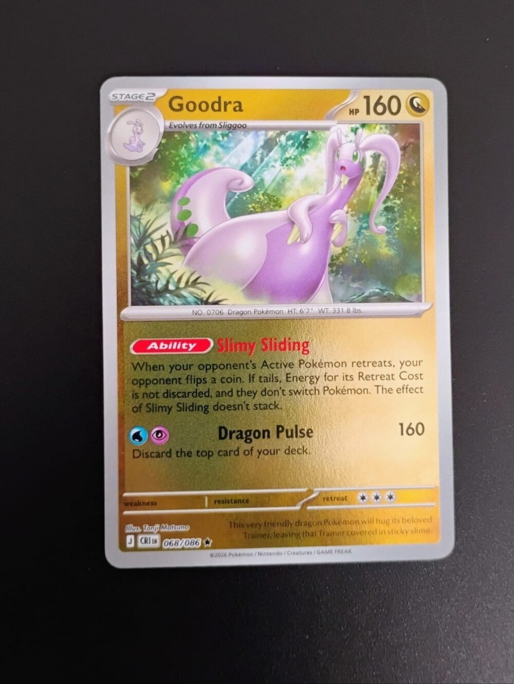 POKEMON TCG Card Goodra Revers Holo Chaos Rising Rare 068/086 PZ